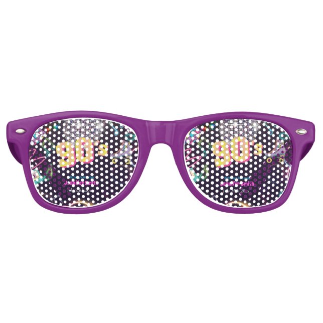 90's Neon Disco Vibes Retro Stytle Sunglasses (Front)
