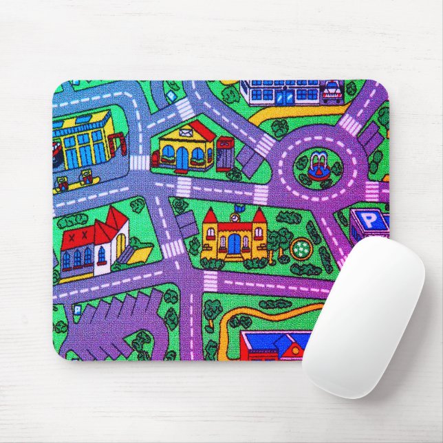 90s nostalgia, nostalgic track carpet Car Road Mouse Pad (With Mouse)