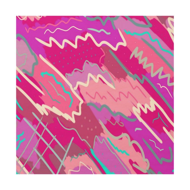 90s Nostalgia Pop Art in Magenta  (Front)