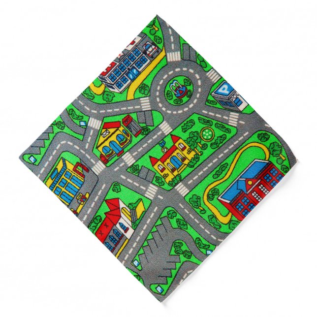 90s nostalgia, Track carpet Car Road nostalgia Bandana (Front)