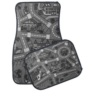 90s nostalgia, Track carpet Car Road nostalgia Floor Mat