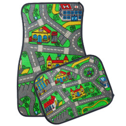 90s nostalgia, Track carpet Car Road nostalgia Floor Mat