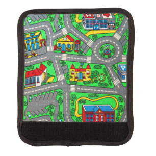 90s nostalgia, Track carpet Car Road nostalgia Luggage Handle Wrap