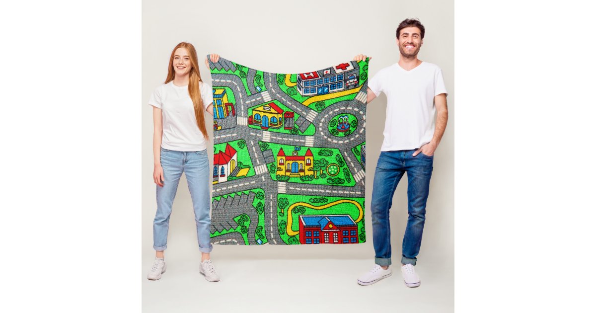 90s nostalgia, Track carpet Car Road nostalgic Fleece Blanket | Zazzle