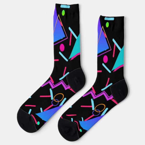 90s Nostalgic High Adult Socks