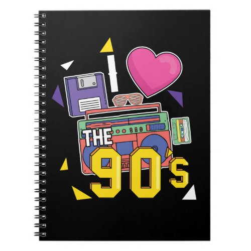 90s Old Music Party Born 1990s Notebook