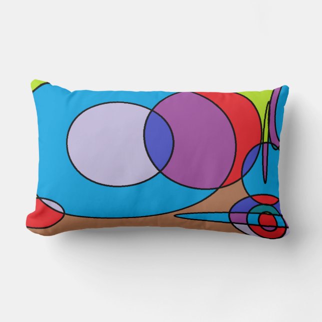 90s Paint Designs Lumbar Pillow (Front)