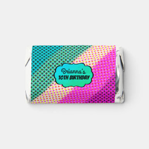 90s party retro rainbow halftone personalized hershey's miniatures