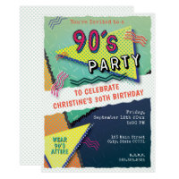1990'S Theme Party Invitations - Retro Invites