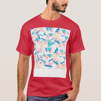 90s Pastel Geometric Pattern T-Shirt