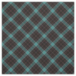 90s Plaid Pattern Abstract Black Teal Dark Grunge Fabric