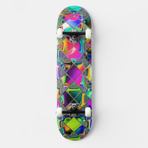 90s Rainbow Colorful Original Art Skateboard Deck