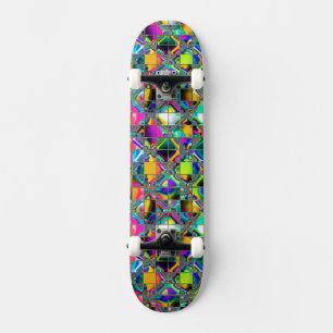 90's Rainbow Tile Art Skateboard Deck