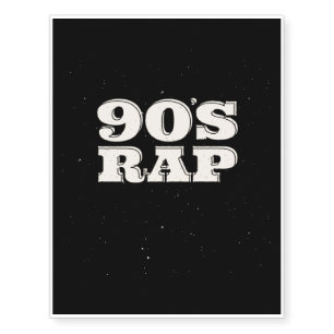 90s Rap Hip Hop Old School Temporary Tattoos