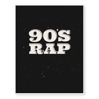 90s Rap Hip Hop Old School Temporary Tattoos