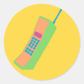 90s Retro "Brick" Phone Classic Round Sticker