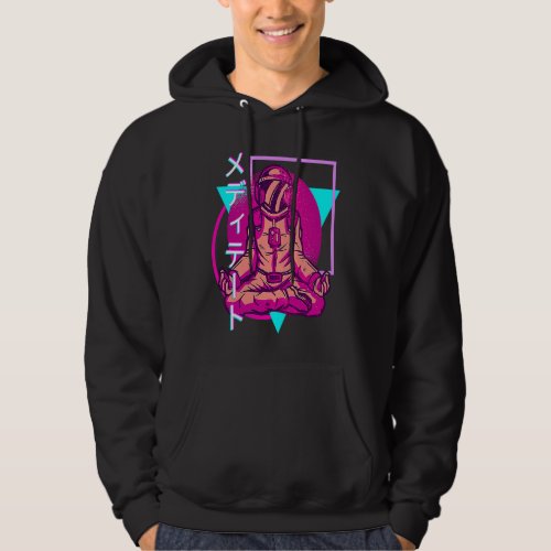 90s Retro Japanese Vaporwave Aesthetic Astronaut  Hoodie