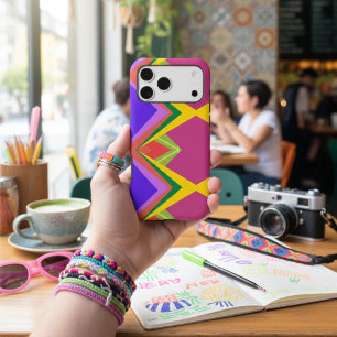 90s Retro Maximalist Geometric Chevron Pop Art iPhone 17 Pro Max Case