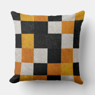90s Retro Neon 3D Geometric Shapes Space Throw Pil Pillow