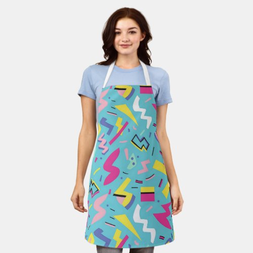 90s Retro Pop Art Pattern Apron