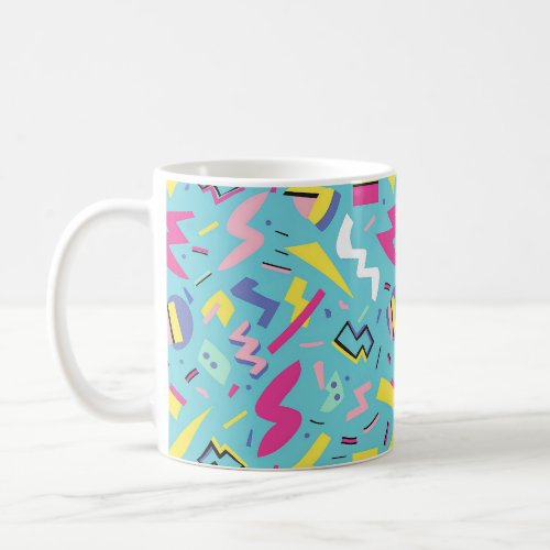 90s Retro Pop Art Pattern Coffee Mug