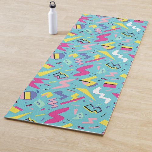 90s Retro Pop Art Pattern Yoga Mat