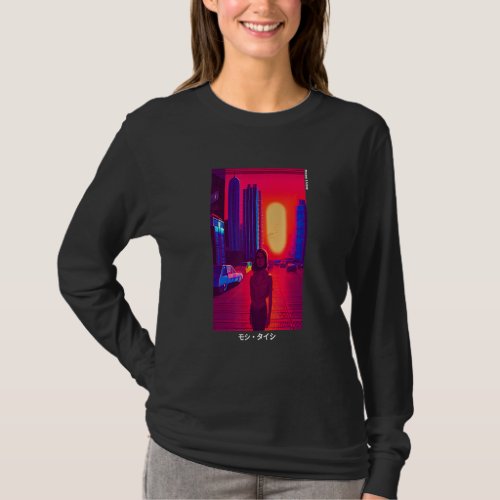 90s Retro Synthwave Japanese Vaporwave Art Otaku  T_Shirt