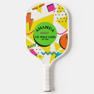 90s Shapes, Retro Personalized  Pickleball Paddle