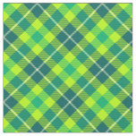 90s Slanted Plaid Bright Green Unisex Pattern Fabric