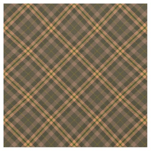 90s Slanted Plaid Fall Pattern Brown Grunge Earthy Fabric
