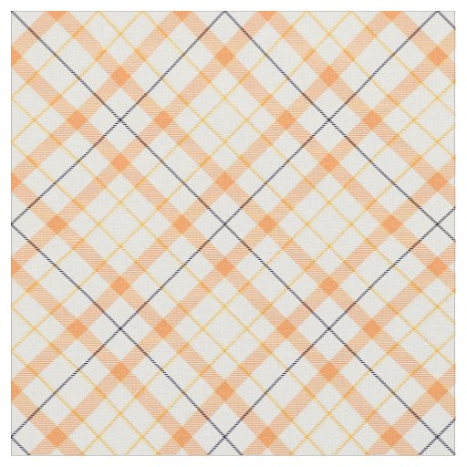 90s Slanted Plaid Fall Pattern Light Orange Grunge Fabric