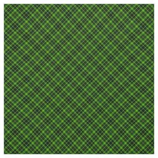 90s Slanted Plaid Grunge Black Black Green Pattern Fabric