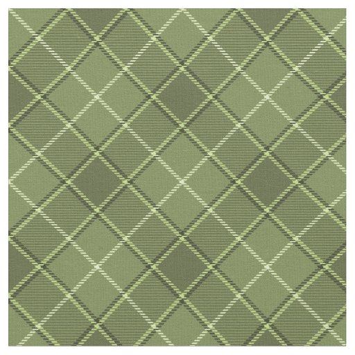 90s Slanted Plaid Khaki Green Unisex Pattern Fabric