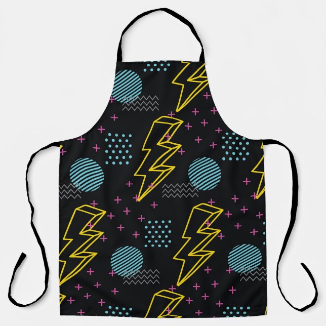 90's style: colorful abstract pattern apron (Front)