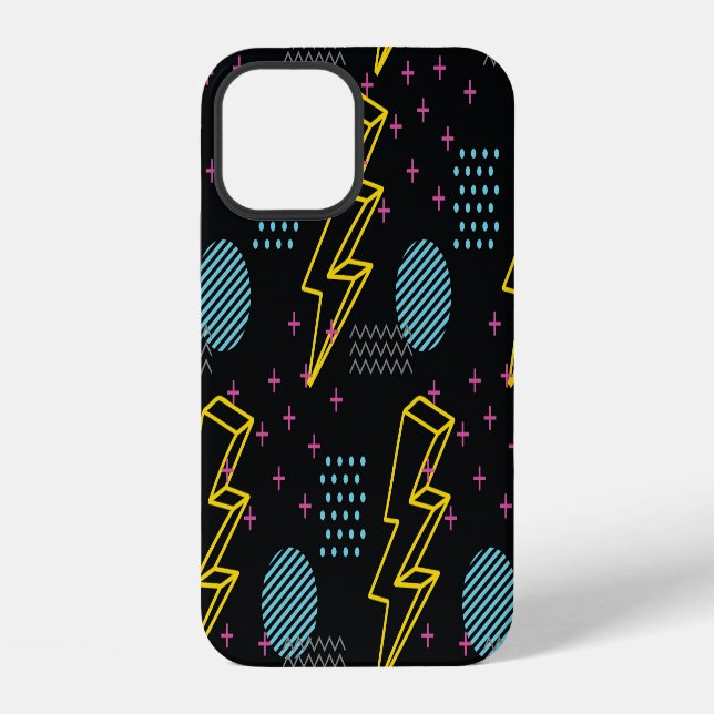 90's style: colorful abstract pattern iphone case (Back)