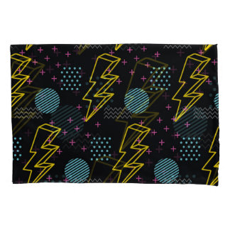 90's style: colorful abstract pattern pillow case