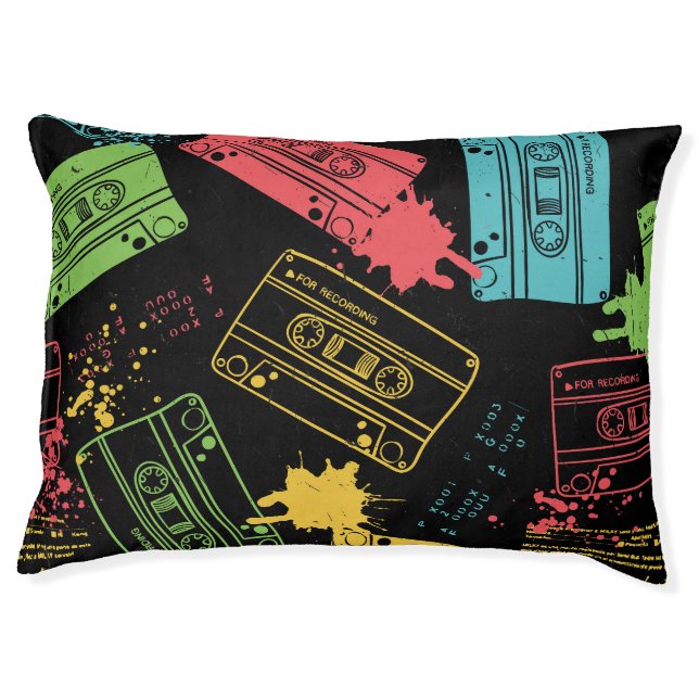 90s Style Cool Grunge Cassettes Pet Bed (Front)
