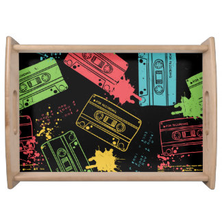 90s Style Cool Grunge Cassettes Serving Tray