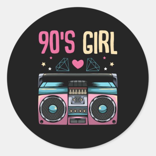 90S Style Old Radio Classic Round Sticker