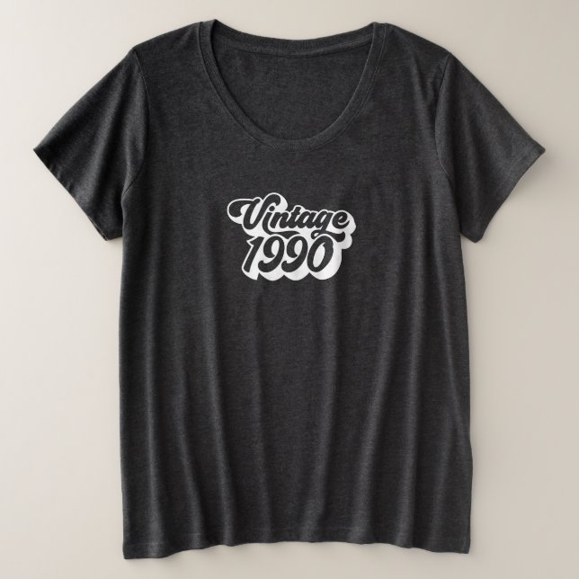 90s Text 1990 Vintage T-shirt (Design Front)