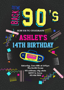 90s Invitations Zazzle