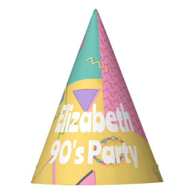 90's Theme Birthday Party Hats (Front)
