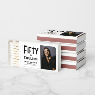 90's themed Fifty and Fabulous 50th Birthday Party Matchboxes