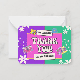 90's themed Thank You Card