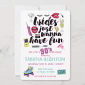 90s Throwback Bridal Shower Invitation (Front)