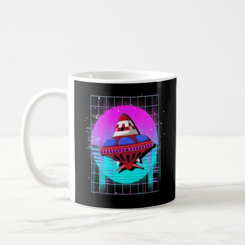90s Vaporwave Aesthetics Science Fiction Alien Abd Coffee Mug