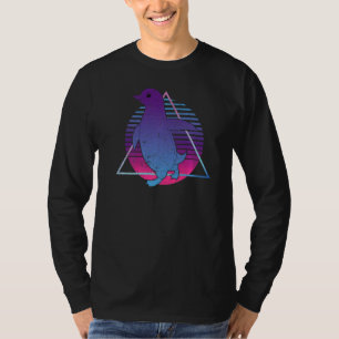 90s Vaporwave Bird Penguin  Zoo Animal Penguin T-Shirt