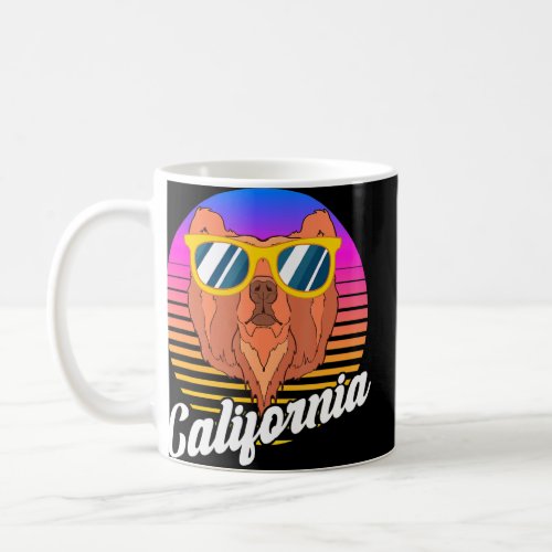 90s Vaporwave  Sunglasses Californian Bear Califor Coffee Mug