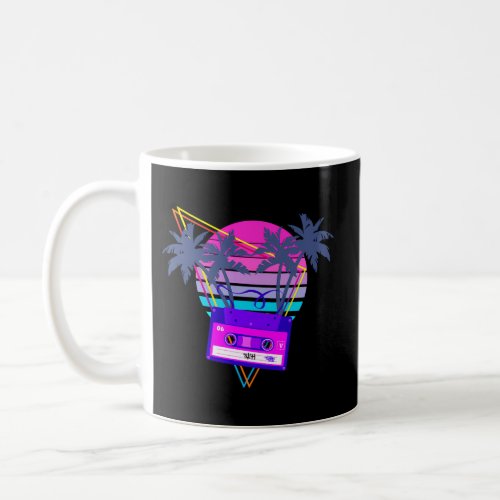 90S Vaporwave Sunset Cassette Tape In Outrun Synth Coffee Mug