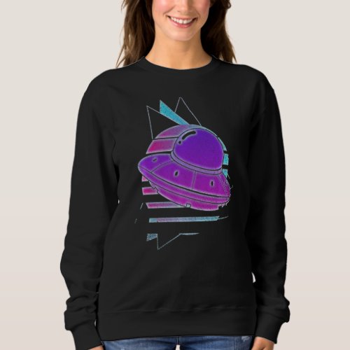 90s Vaporwave Ufo Believer Alien Retro Ufo   Sweatshirt